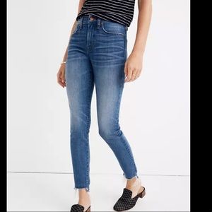 Madewell High Rise Cropped Frayed Skinny Jean